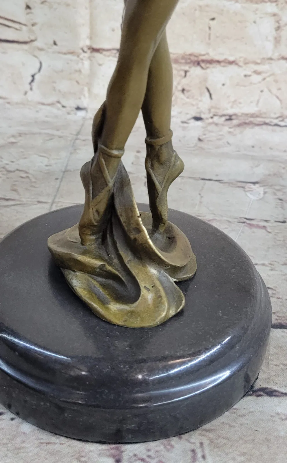 11" Tall Classical Dancer Ballerina Signed Bronze Sculpture Figure Art Nouveau