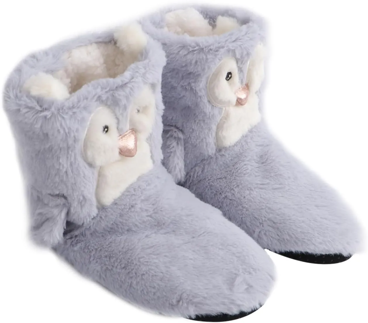 BESPORTBLE 1Pair Autumn Warm Non Skid Floor Boots for Adults Dusty Blue Cozy Home Footwear Comfortable Indoor Slipper Boots Breathable and Wear Resistant Design for Living