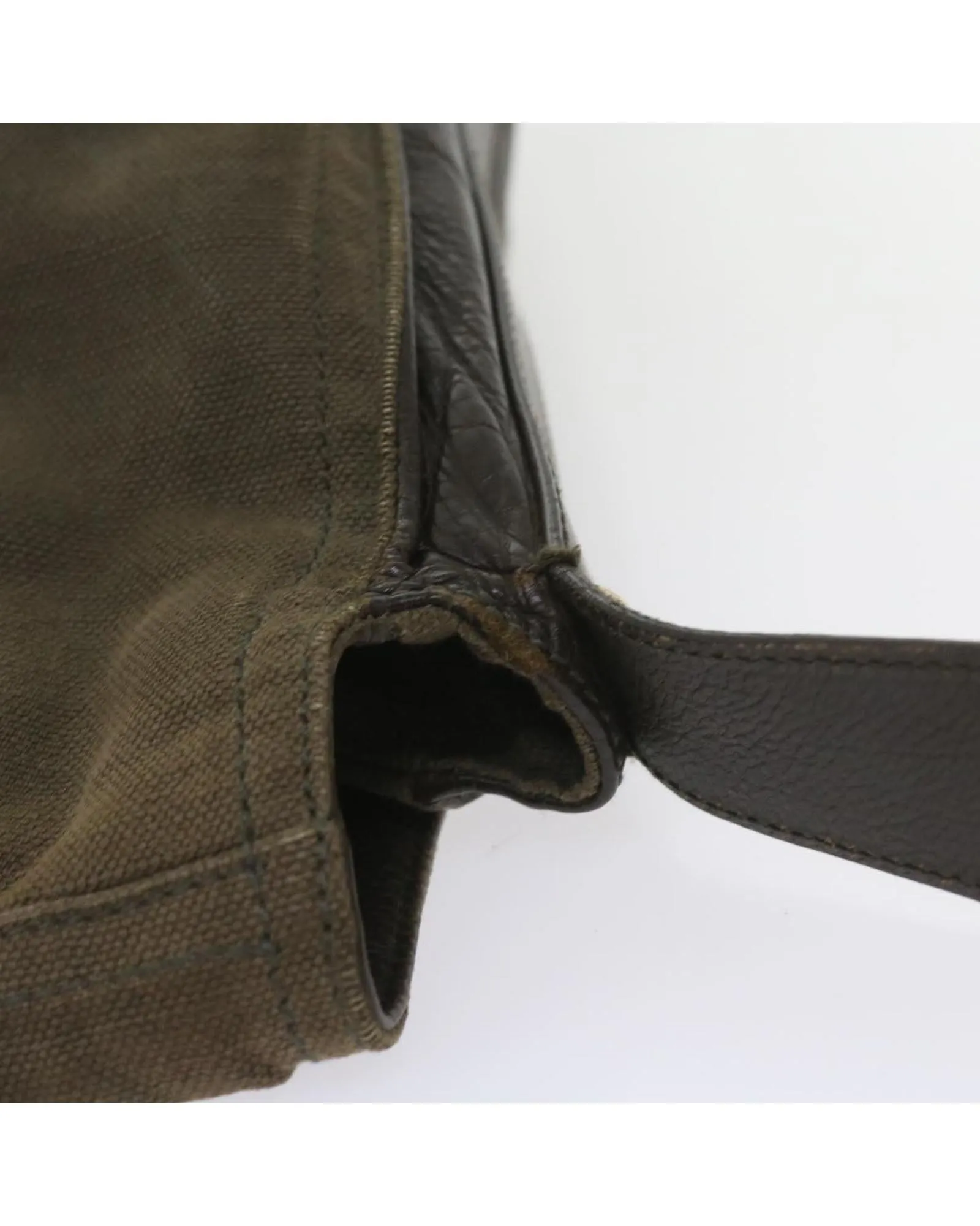 Canvas Khaki Shoulder Bag
