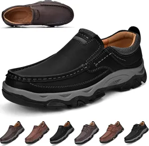 Comfymore Shoes for Men, Lightweight Breathable Slip-On Loafers, Orthopedic Walking Shoes