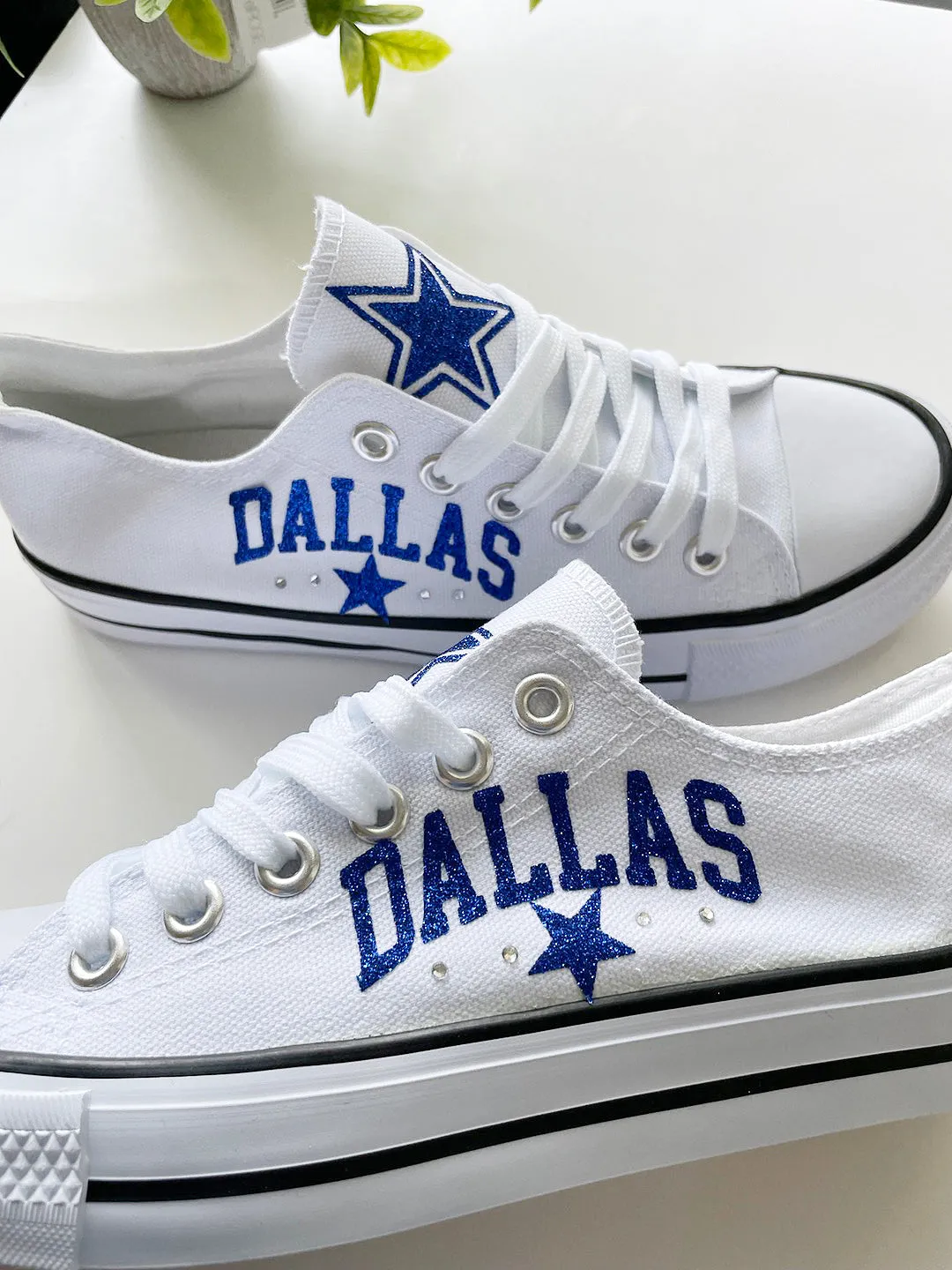 Dallas football rhinestone Sneakers