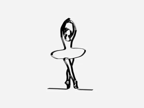 EROTNGO Single Line Ballerina Sculpture | Elegant Minimalist Ballet Décor for Dance Lovers