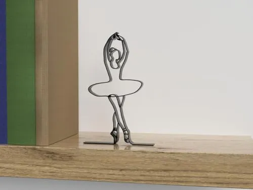 EROTNGO Single Line Ballerina Sculpture | Elegant Minimalist Ballet Décor for Dance Lovers