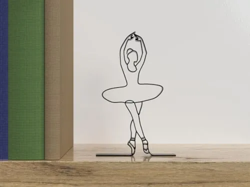 EROTNGO Single Line Ballerina Sculpture | Elegant Minimalist Ballet Décor for Dance Lovers