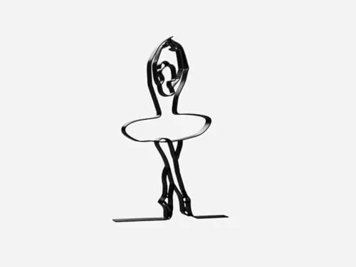 EROTNGO Single Line Ballerina Sculpture | Elegant Minimalist Ballet Décor for Dance Lovers