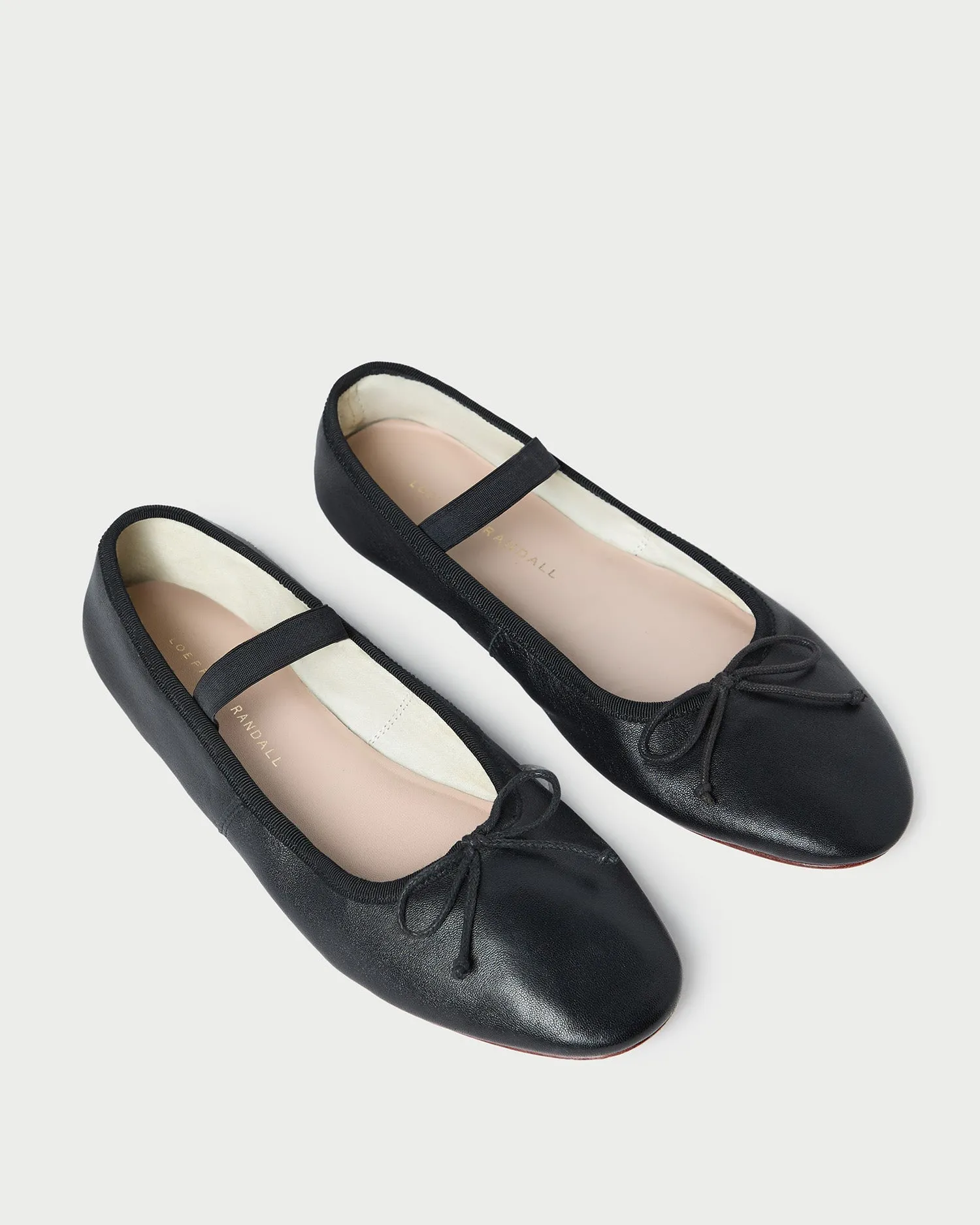 Leonie Black Leather Ballet Flat