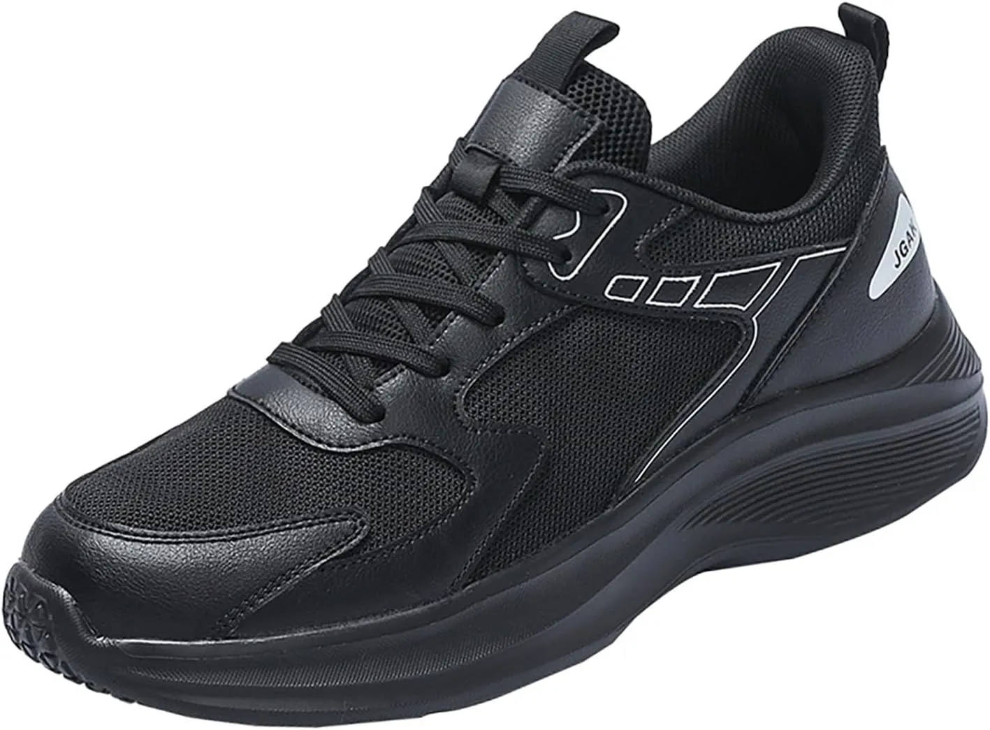 Mens Sneakers Mesh Orthopedic Casual Thick Sole Walking Running Shoes Comfortable Tennis Shoes Round Toe Non Slip Summer Spring Men Sneaker with Shoe Laces