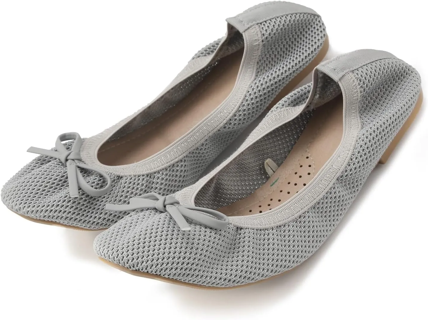 Portable Foldable Ballet Flats for Women Soft Fly Woven Dress Shoes Lightweight Slip On Travel Flat Shoes
