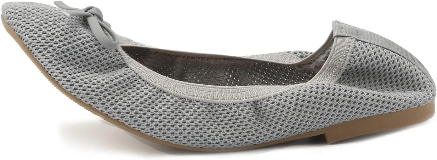 Portable Foldable Ballet Flats for Women Soft Fly Woven Dress Shoes Lightweight Slip On Travel Flat Shoes