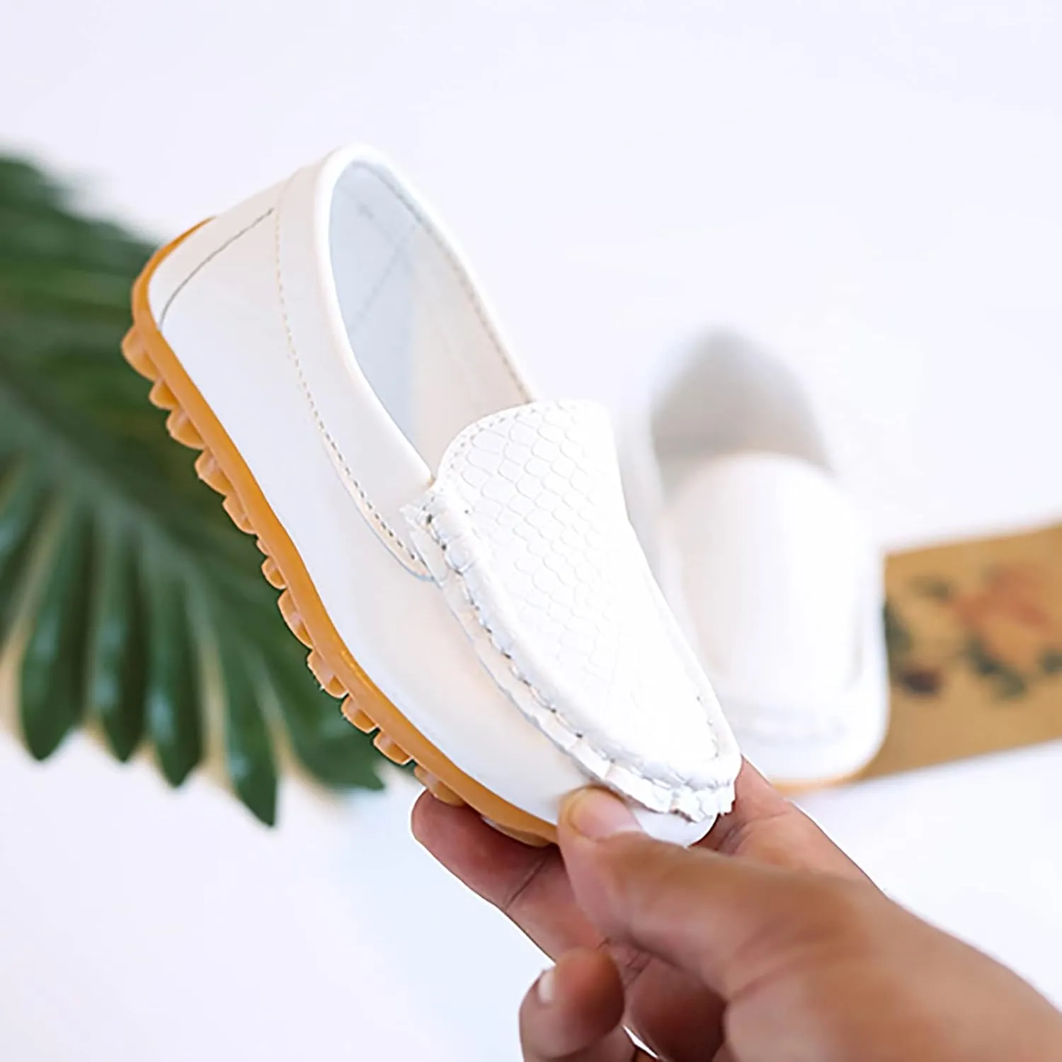 Toddler Girls Boys Soft Slip On Loafers Flat Dress Shoes Kids Casual 𝐌occasins School Uniform Walking Boat Shoes